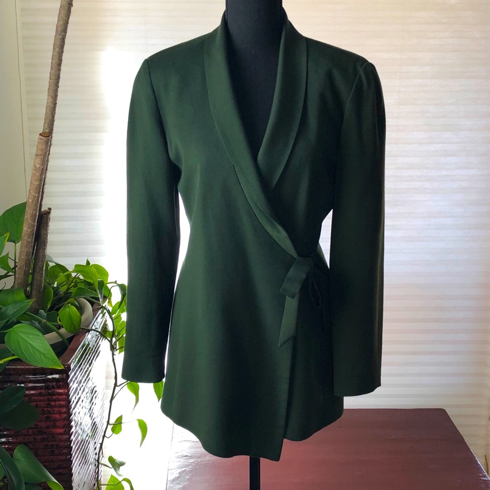 Forest Green 100% Wool Pant Suit